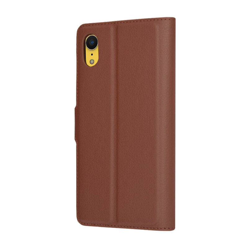 Husa iPhone XR Techsuit Leather Folio, maro