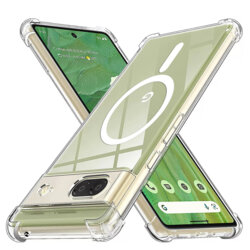 Husa Google Pixel 7 Techsuit Shockproof Clear Silicone MagSafe, transparenta