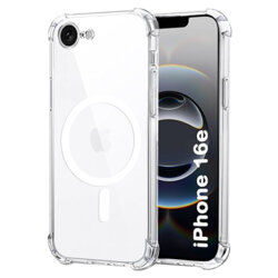 Husa iPhone 16e Techsuit Shockproof Clear Silicone MagSafe, transparenta