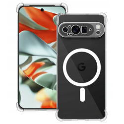 Husa Google Pixel 9 Pro XL Techsuit Shockproof Clear Silicone MagSafe, transparenta