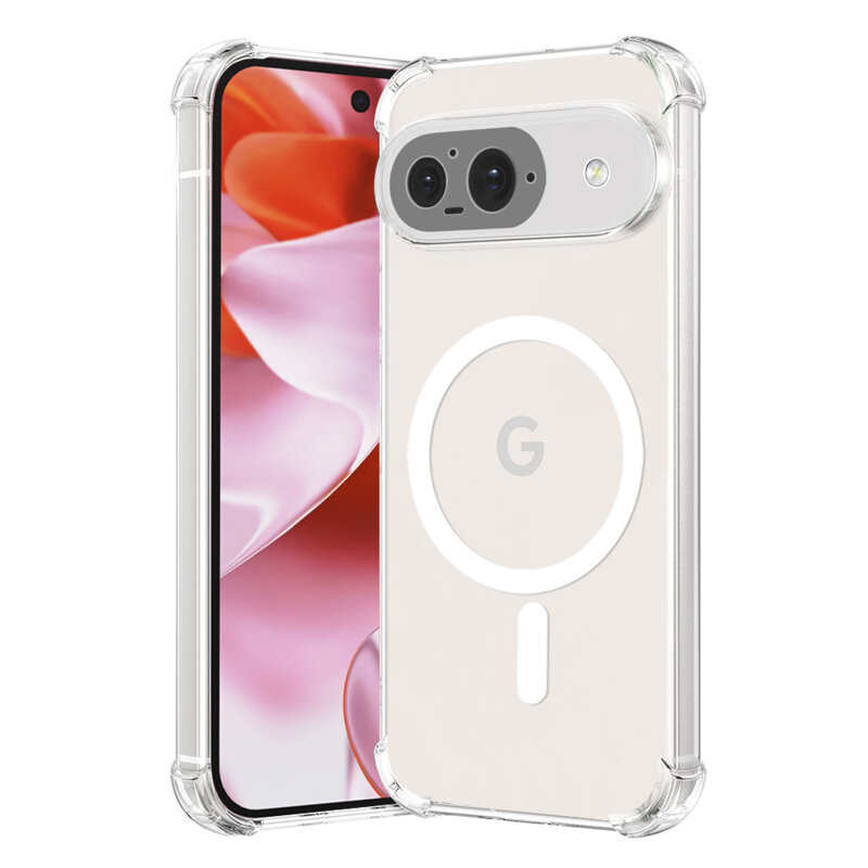 Husa Google Pixel 9 Techsuit Shockproof Clear Silicone MagSafe, transparenta