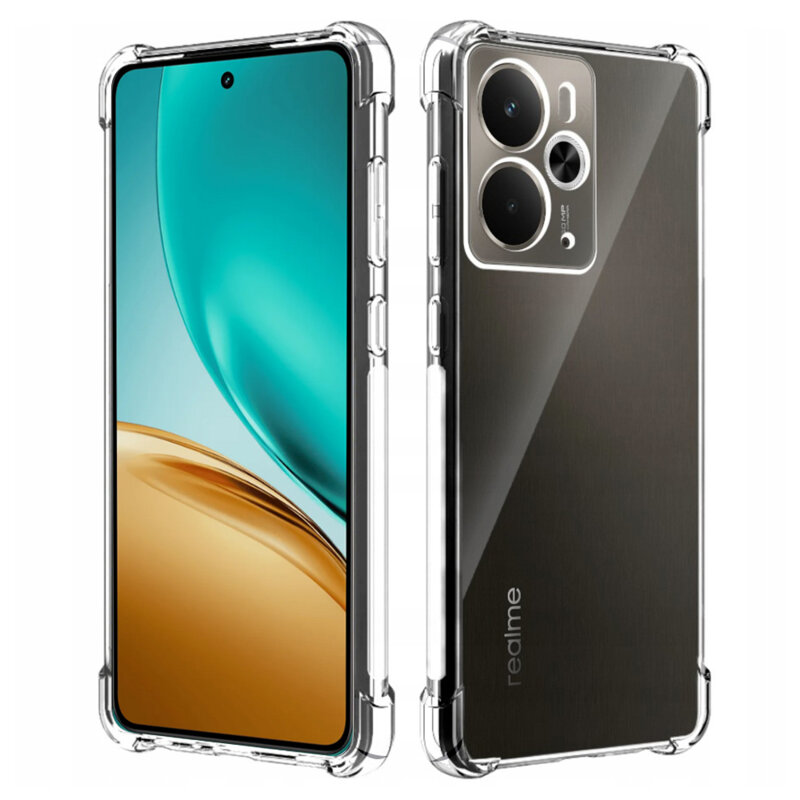 Husa Realme 14T Techsuit Shockproof Clear Silicone, transparenta