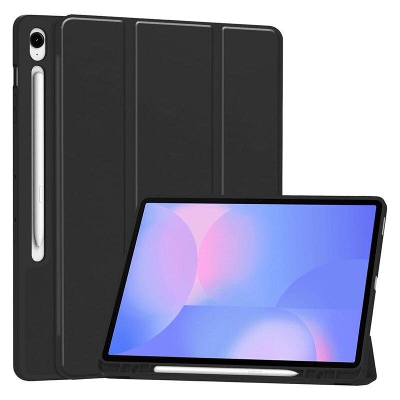 Husa Samsung Galaxy Tab S10 FE Plus Techsuit Flex Trifold Pen, negru