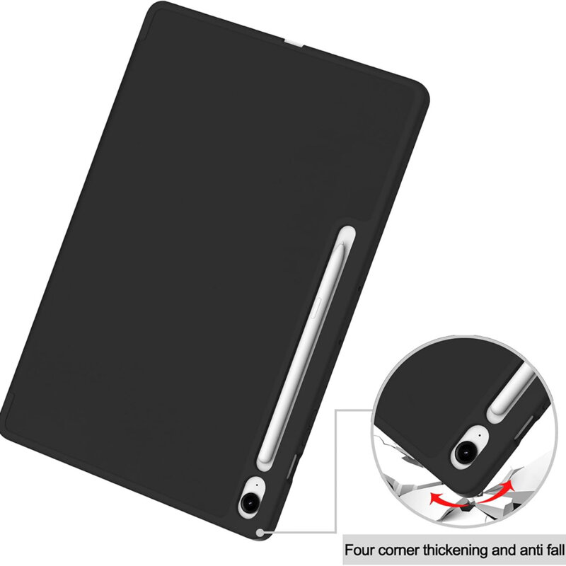 Husa Samsung Galaxy Tab S10 FE Plus Techsuit Flex Trifold Pen, negru