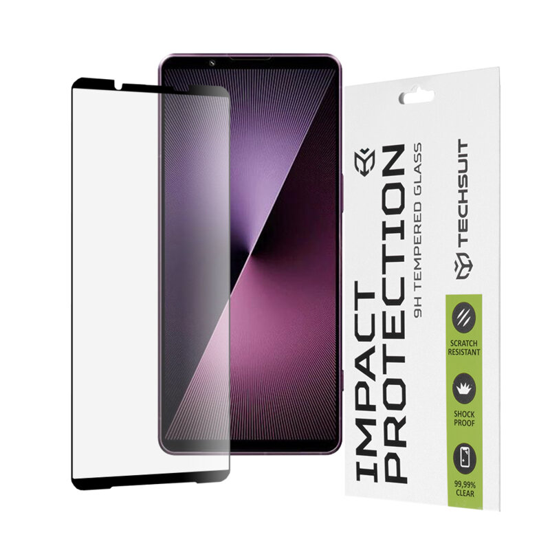 Folie sticla Sony Xperia 1 VII Techsuit 111D Full Glue Full Cover, negru