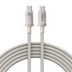 Cablu de date tip C 100W Baseus, 2m, bej, P10378100G21-01