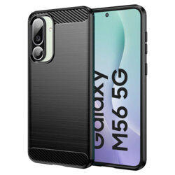 Husa Samsung Galaxy M56 Techsuit Carbon Silicone, negru