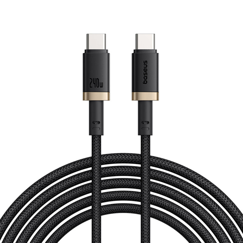 Cablu incarcare MacBook 240W Baseus Dura, 1m, auriu, P10377803U03-00