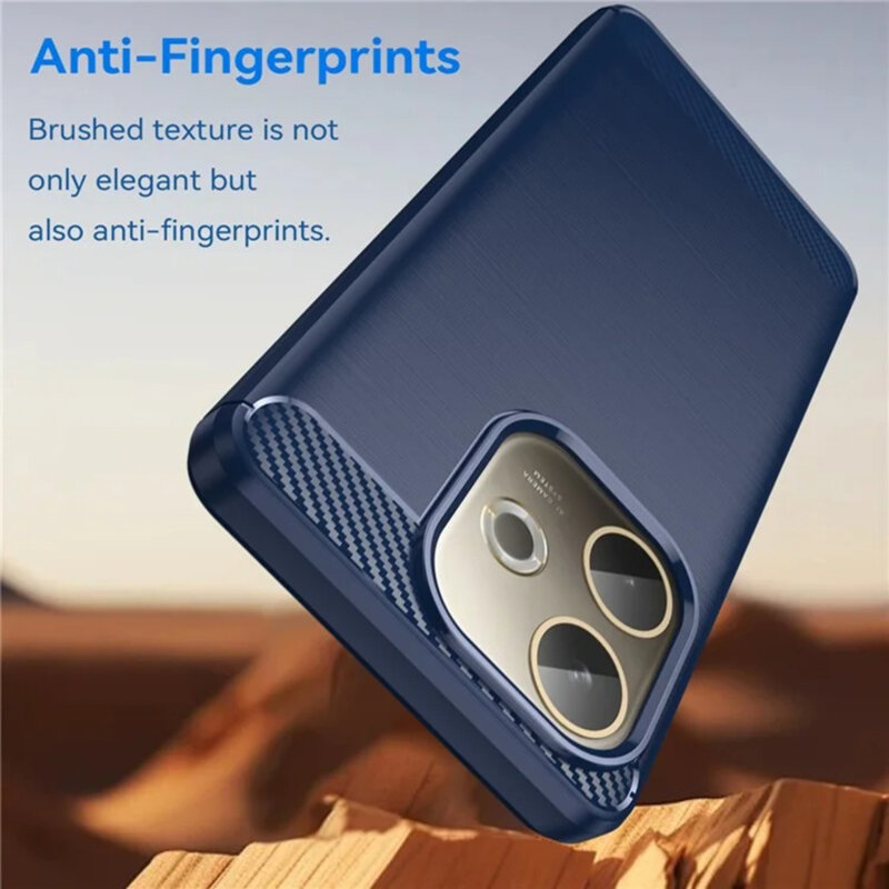 Husa Oppo A5 Pro 4G Techsuit Carbon Silicone, albastru