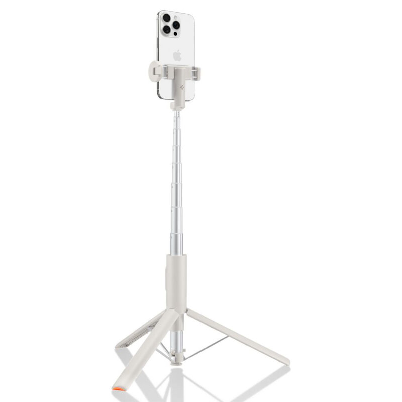 Selfie stick tripod Bluetooth cu telecomanda Spigen S541W, bej