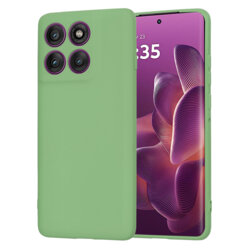 Husa silicon Motorola Edge 60 Pro Techsuit SoftFlex, verde deschis