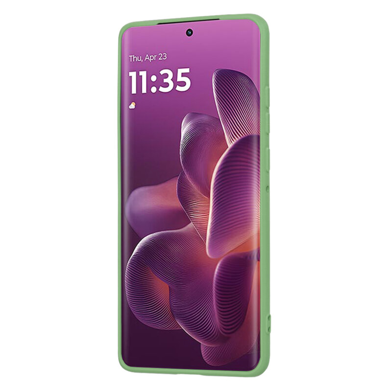 Husa silicon Motorola Edge 60 Pro Techsuit SoftFlex, verde deschis