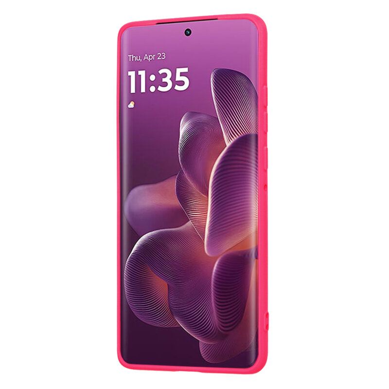 Husa silicon Motorola Edge 60 Pro Techsuit SoftFlex, fucsia