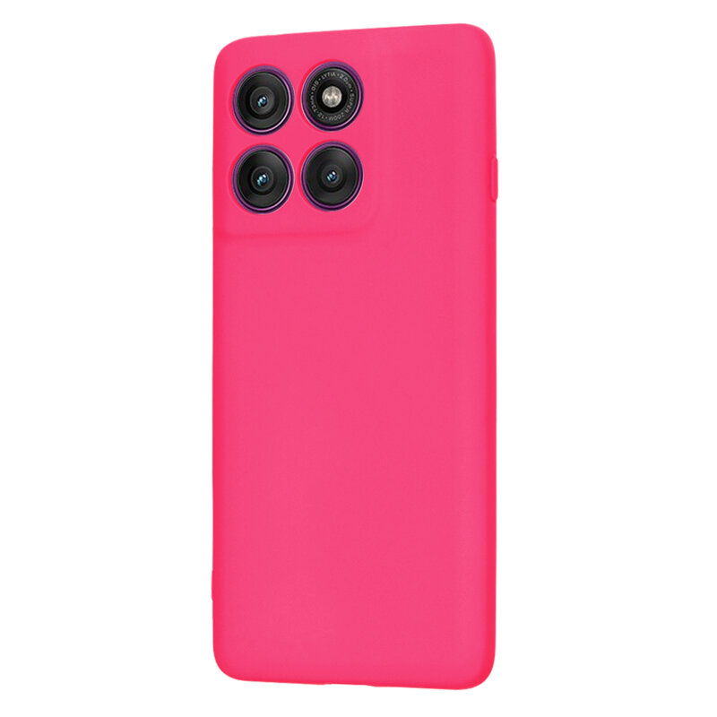 Husa silicon Motorola Edge 60 Pro Techsuit SoftFlex, fucsia