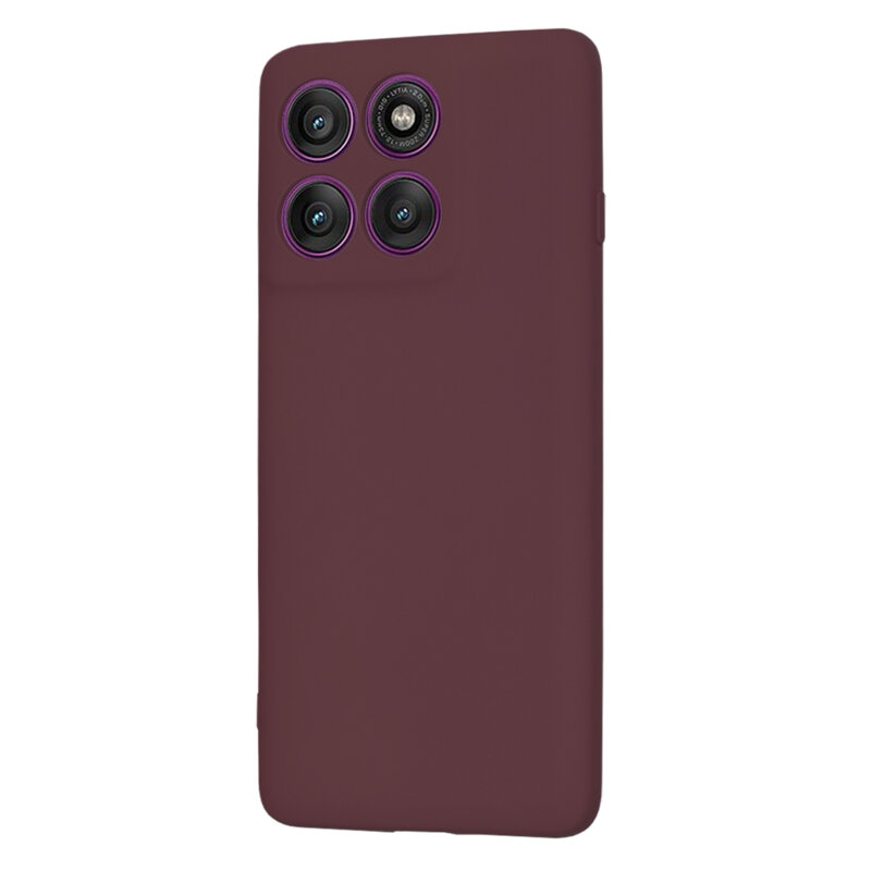 Husa silicon Motorola Edge 60 Pro Techsuit SoftFlex, bordo