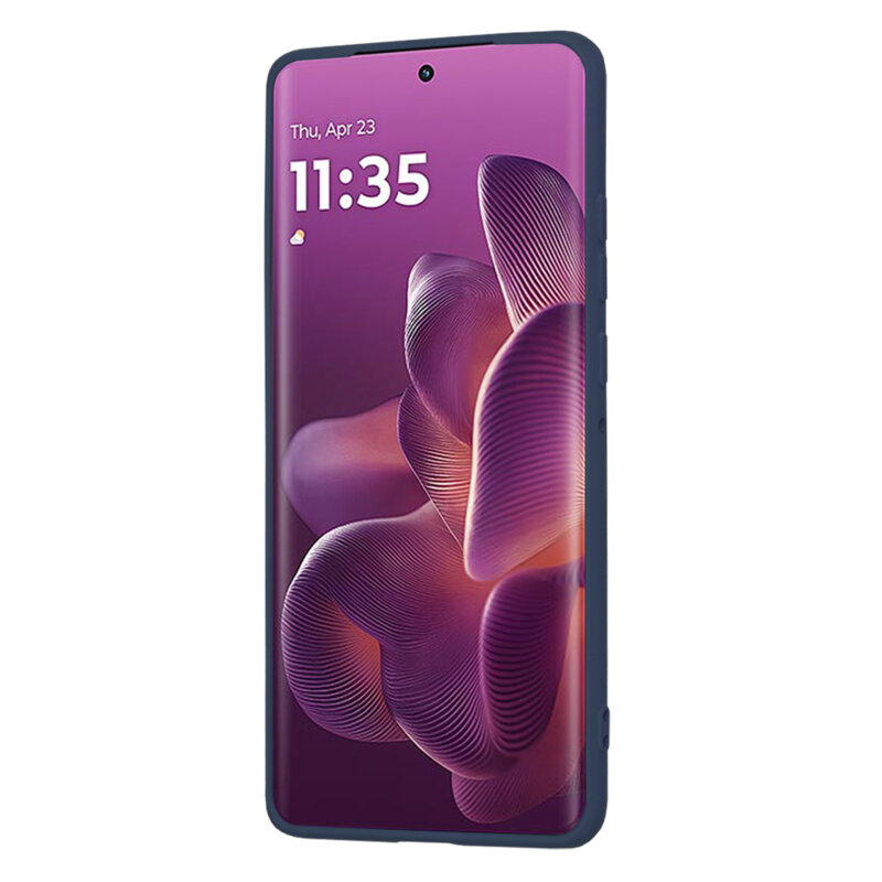 Husa silicon Motorola Edge 60 Pro Techsuit SoftFlex, bleumarin