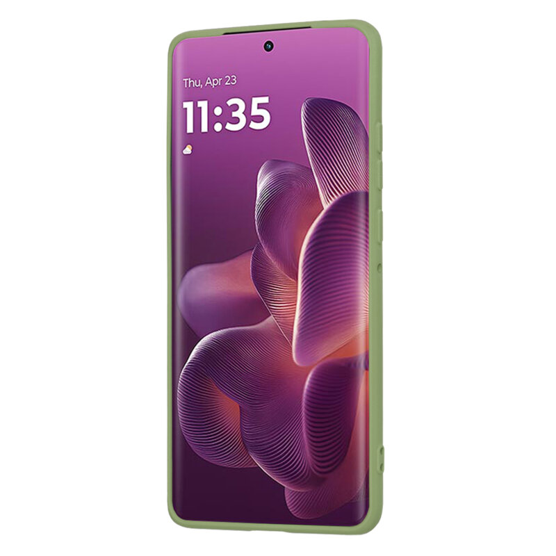 Husa silicon Motorola Edge 60 Pro Techsuit SoftFlex, verde