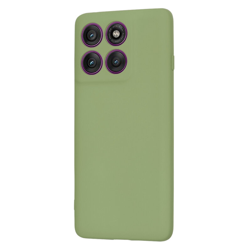 Husa silicon Motorola Edge 60 Pro Techsuit SoftFlex, verde
