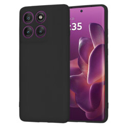 Husa silicon Motorola Edge 60 Pro Techsuit SoftFlex, negru