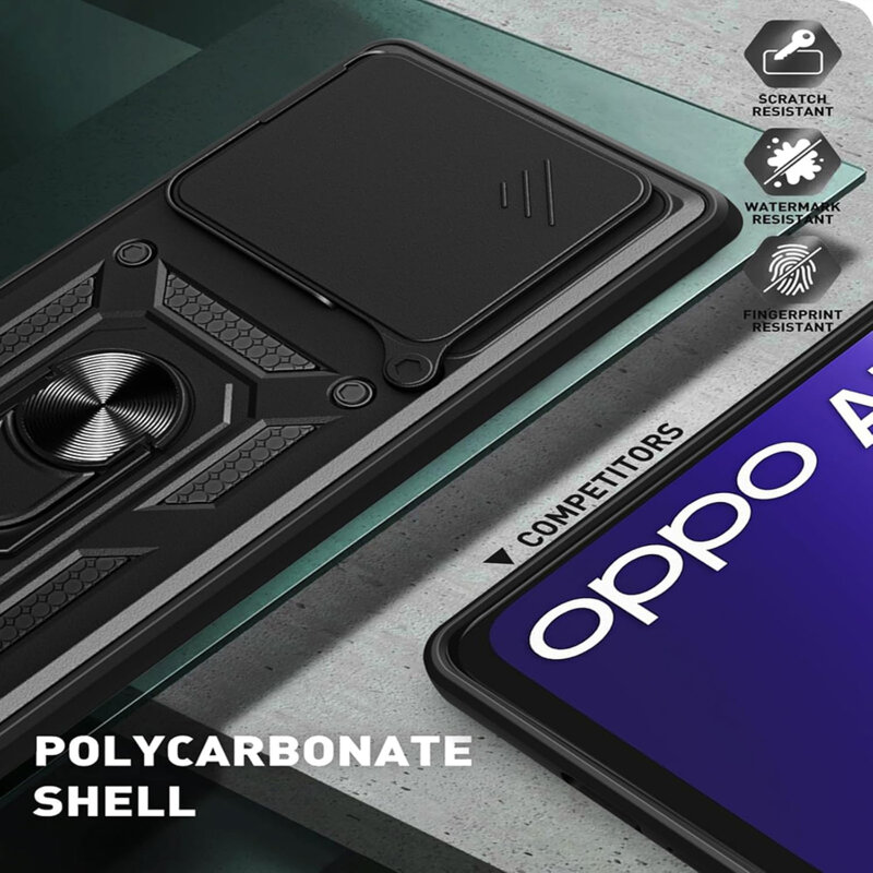 Husa Oppo A5 Pro 4G protectie camera Techsuit CamShield Series, albastru