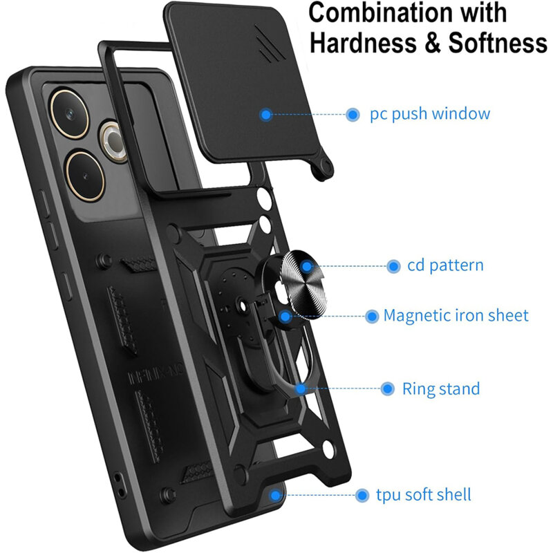 Husa Oppo A5 Pro 4G protectie camera Techsuit CamShield Series, albastru