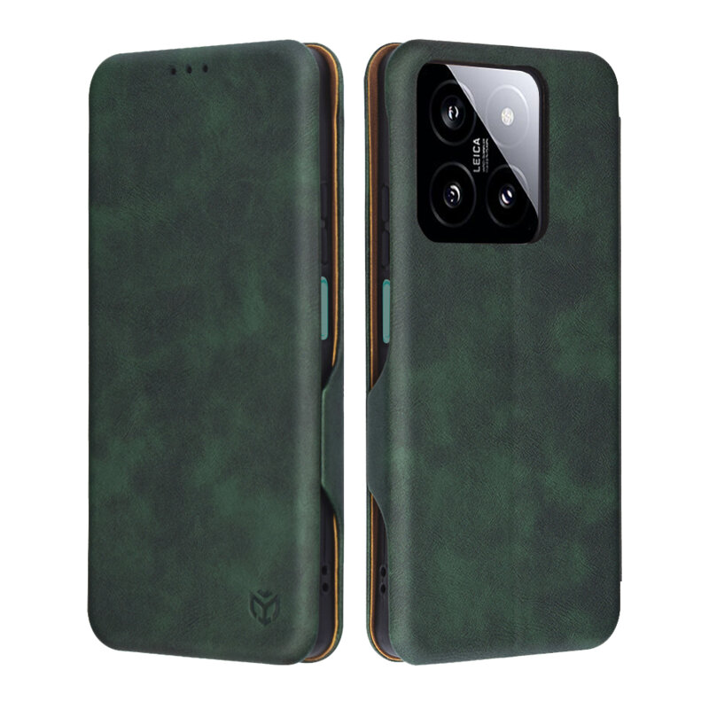 Husa 360° Xiaomi 14 Techsuit Safe Wallet Plus, verde