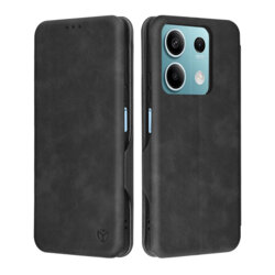 Husa 360° Xiaomi Redmi Note 13 5G Techsuit Safe Wallet Plus, negru