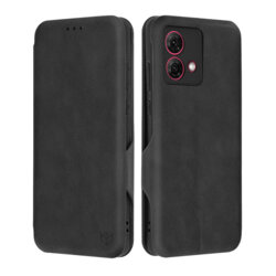 Husa 360° Motorola Moto G84 Techsuit Safe Wallet Plus, negru