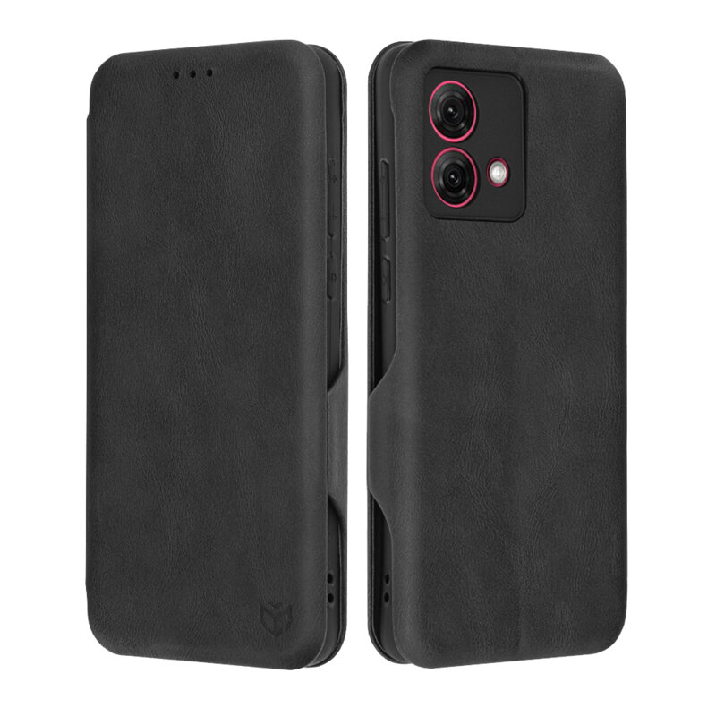 Husa 360° Motorola Moto G84 Techsuit Safe Wallet Plus, negru