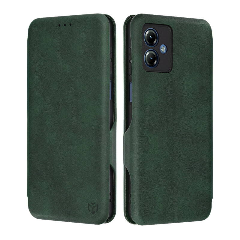 Husa 360° Motorola Moto G14 Techsuit Safe Wallet Plus, verde
