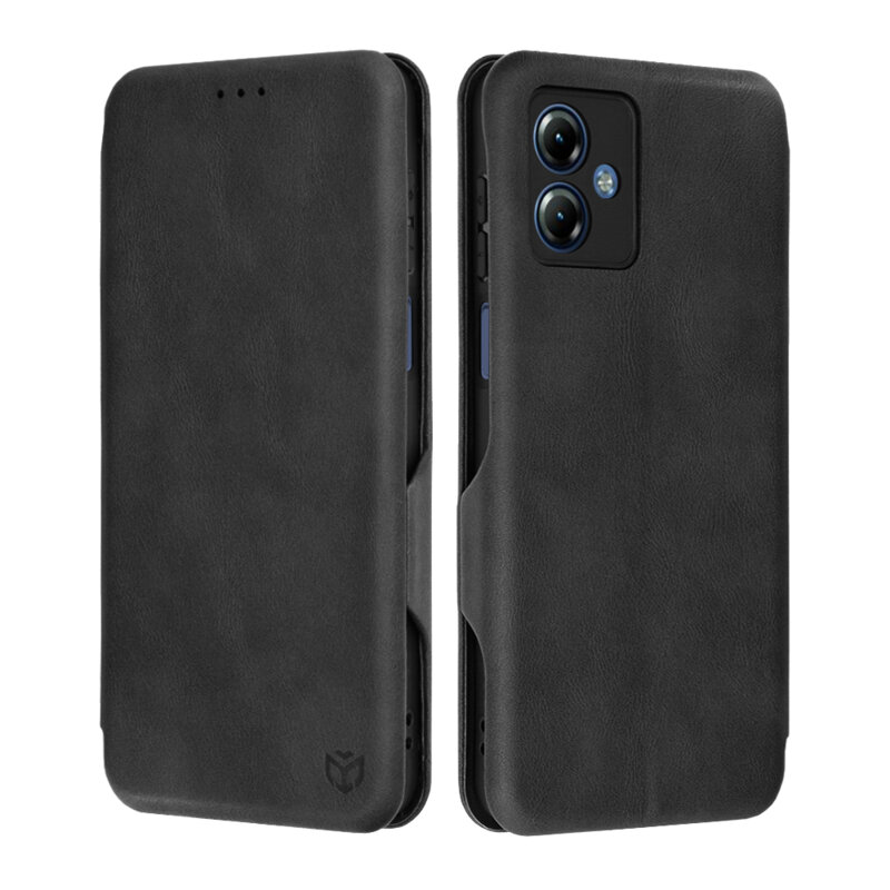 Husa 360° Motorola Moto G14 Techsuit Safe Wallet Plus, negru