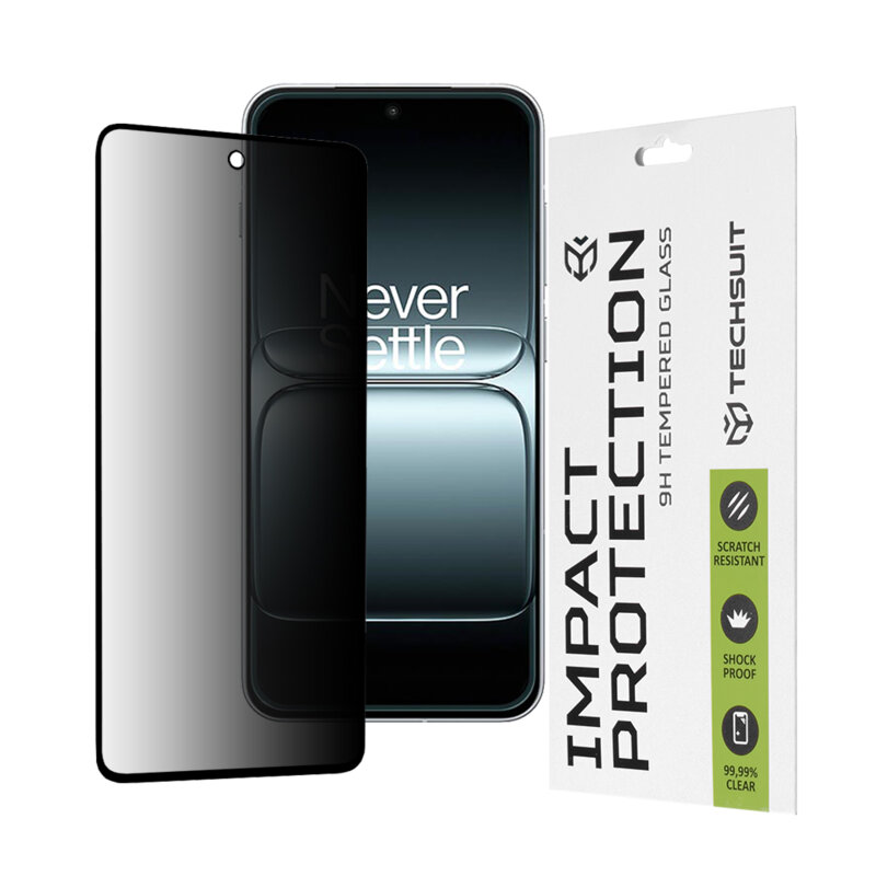 Folie sticla OnePlus 13T Techsuit 111D Privacy Full Glue, negru
