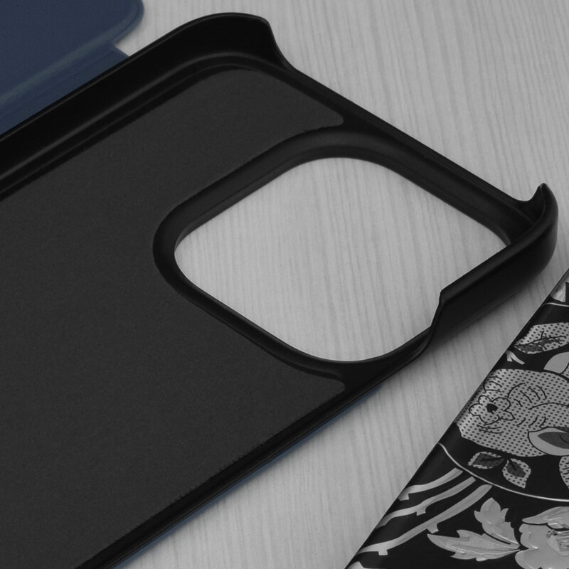 Husa Honor 400 Lite Eco Leather View flip tip carte, albastru