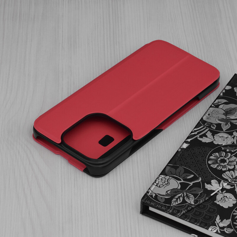 Husa Honor 400 Lite Eco Leather View flip tip carte, rosu