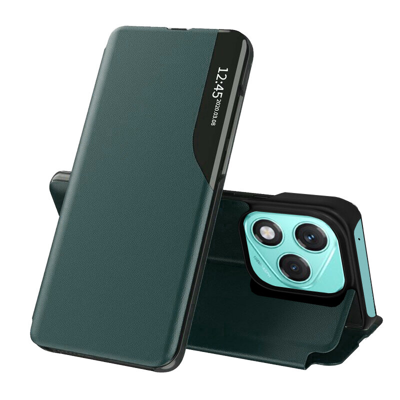 Husa Honor 400 Lite Eco Leather View flip tip carte, verde