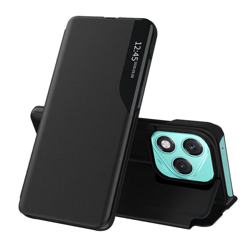 Husa Honor 400 Lite Eco Leather View flip tip carte, negru