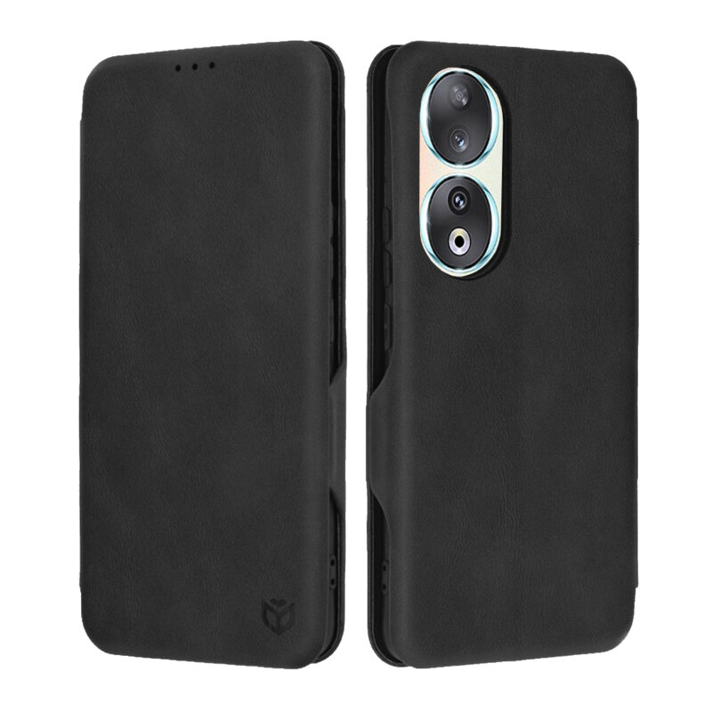 Husa 360° Honor 90 Techsuit Safe Wallet Plus, negru