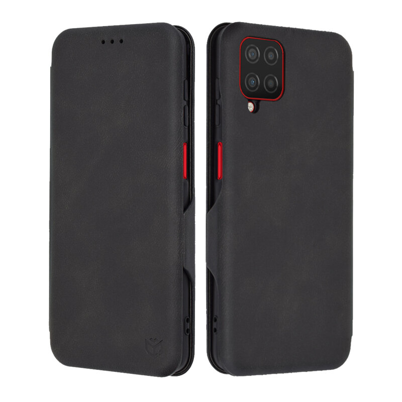 Husa 360° Samsung Galaxy A12 Nacho Techsuit Safe Wallet Plus, negru