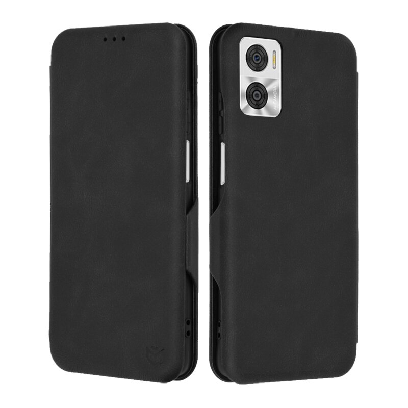 Husa 360° Motorola Moto E22i Techsuit Safe Wallet Plus, negru