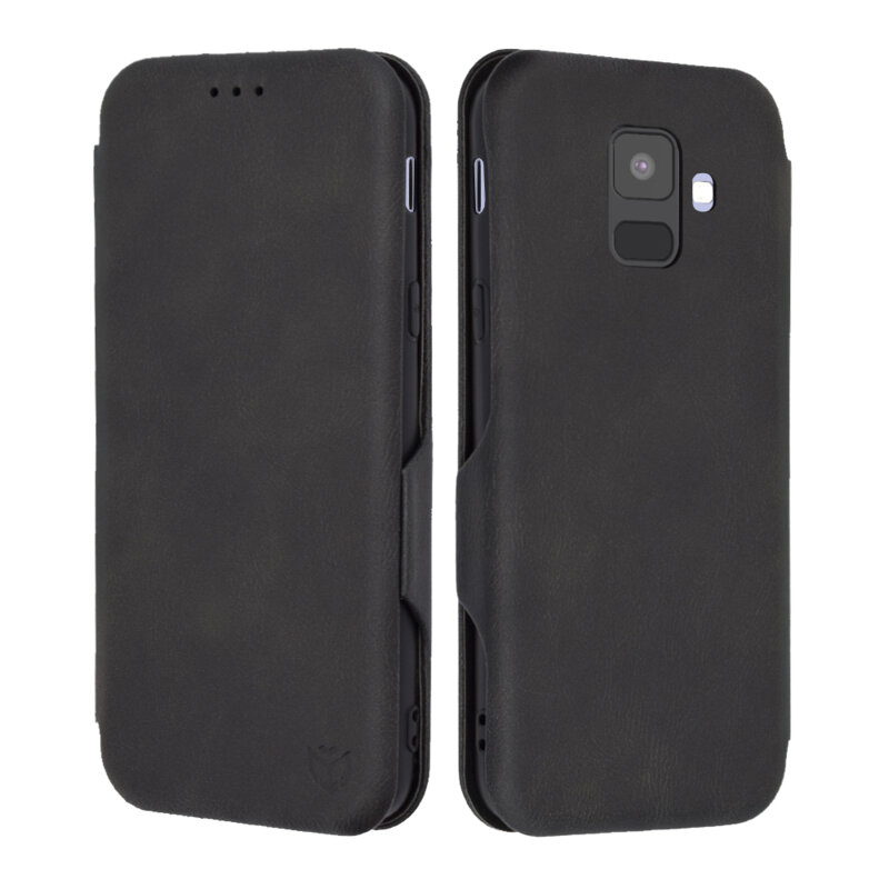 Husa 360° Samsung Galaxy A6 2018 Techsuit Safe Wallet Plus, negru