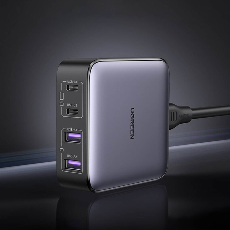 Statie incarcare GaN 65W cu cablu Ugreen, USB, Type-C, 90747