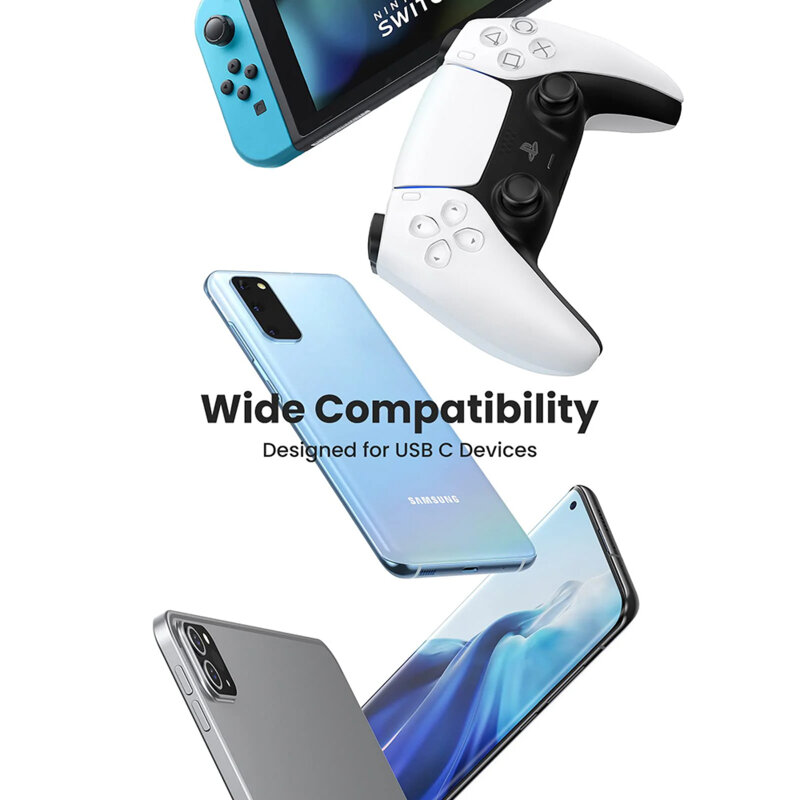 Cablu de date USB la Type-C Ugreen, 3A, 2m, gri, 60128