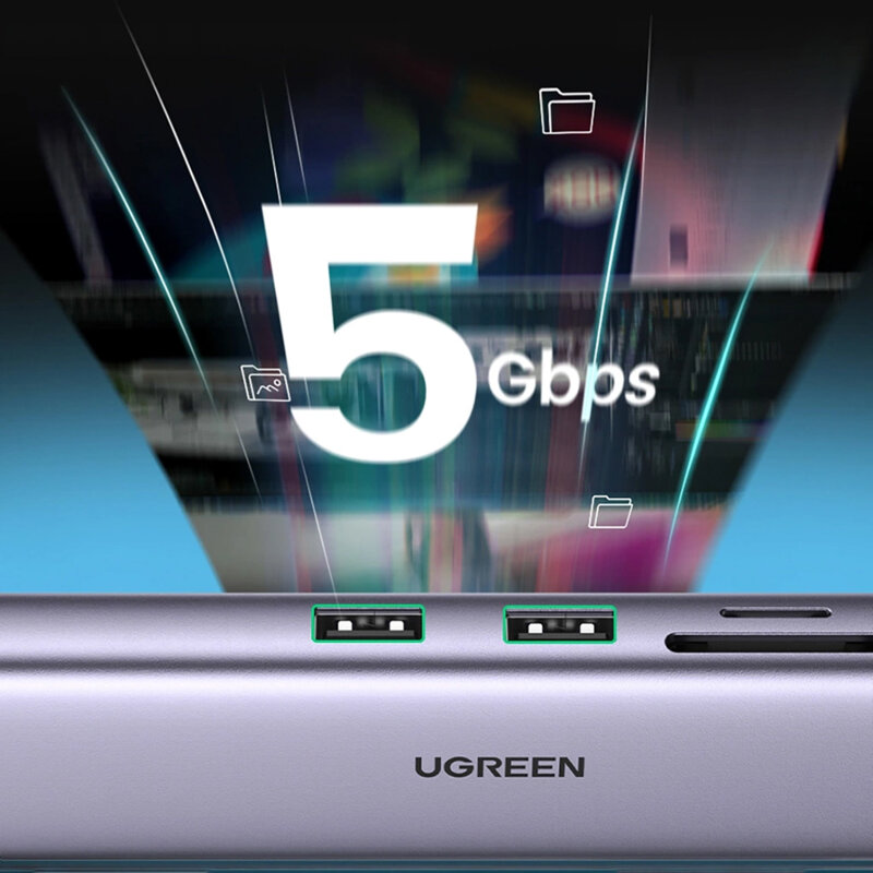 Hub Type-C la Type-C, 2x USB, HDMI, RJ45, SD/TF Ugreen, 90568