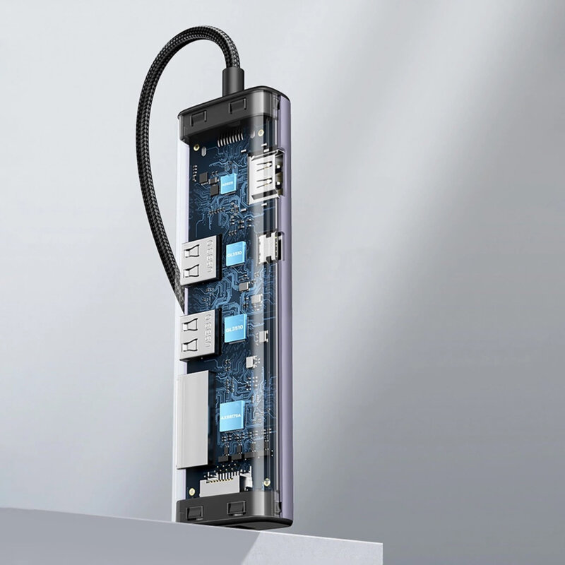 Hub Type-C la Type-C, 2x USB, HDMI, RJ45, SD/TF Ugreen, 90568