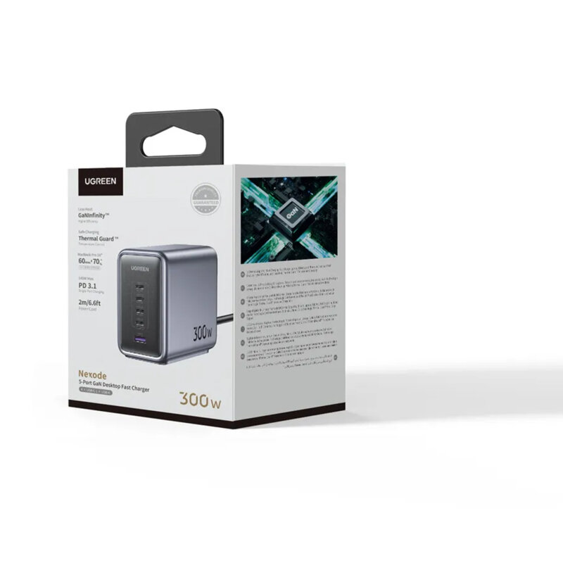 Incarcator retea GaN Super Fast Charge Ugreen, 300W, 2m, 90903B