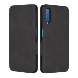 Husa 360° Samsung Galaxy A7 2018 Techsuit Safe Wallet Plus, negru