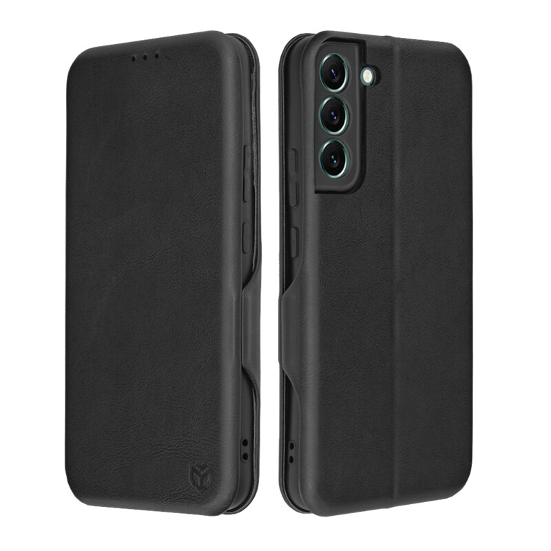 Husa 360° Samsung Galaxy S22 Plus 5G Techsuit Safe Wallet Plus, negru