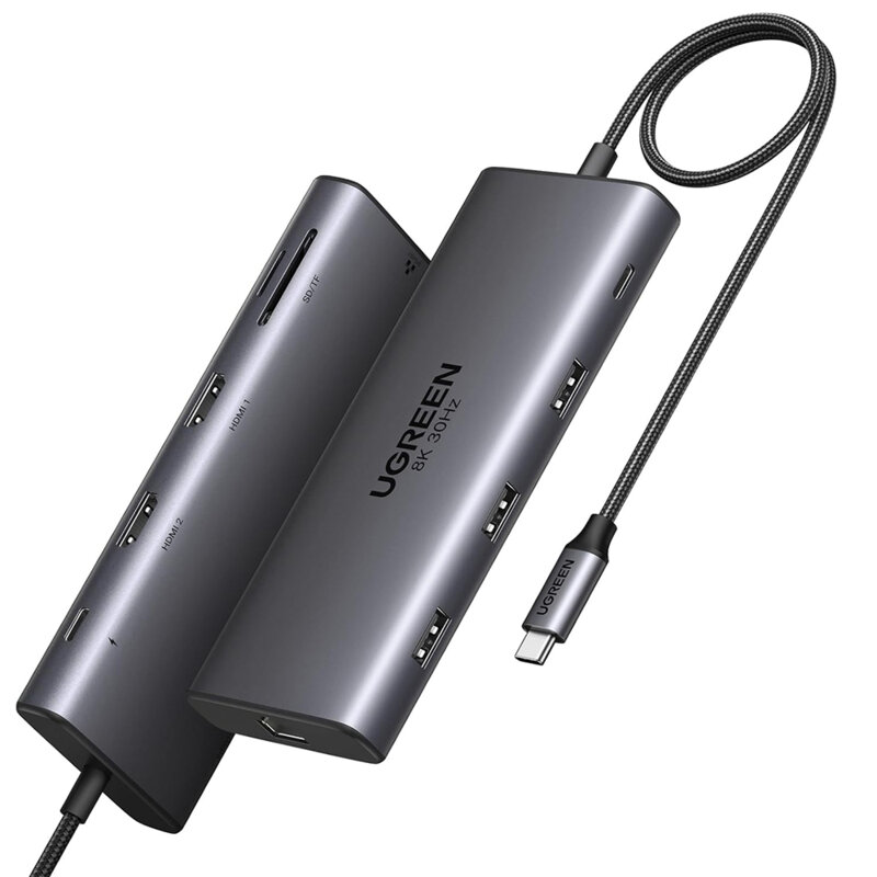 HUB 10in1 Type-C la USB, HDMI, Type-C, RJ45, SD/TF Ugreen, 15534