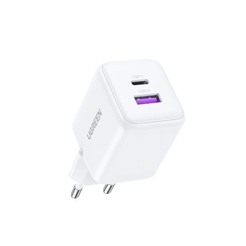 Incarcator tip C, USB, GaN, Fast Charge Ugreen, alb, 65015