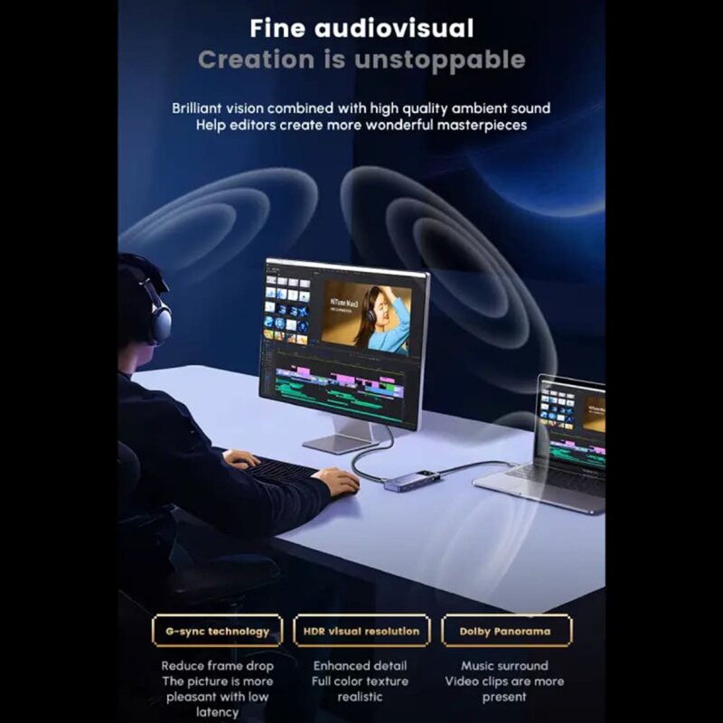 HUB 7in1 Type-C la USB, HDMI, Type-C, RJ45 Ugreen, 45155